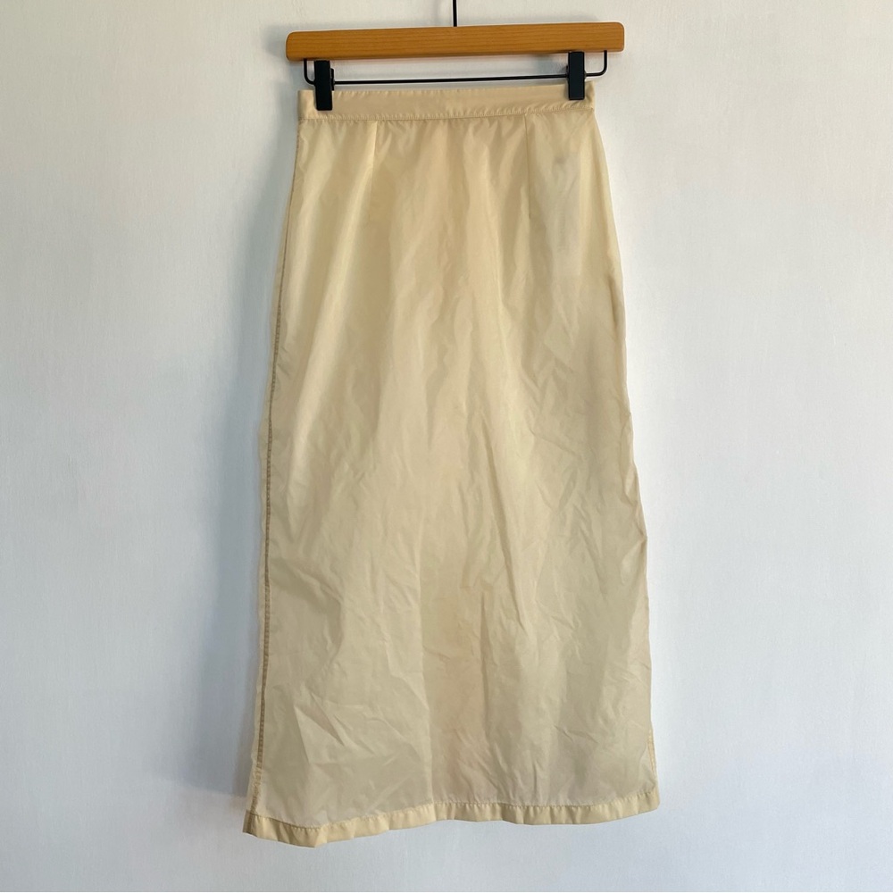 Maison Margiela Sheer Pencil Skirt Cream Midi Length Neutral Womens - Picture 3 of 16